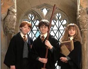 Young Ron, Harry and Hermione